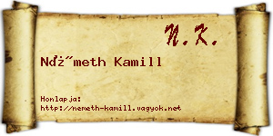 Németh Kamill névjegykártya